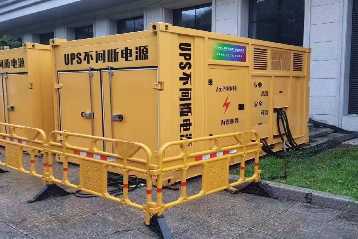 文山发电机租赁施工现场