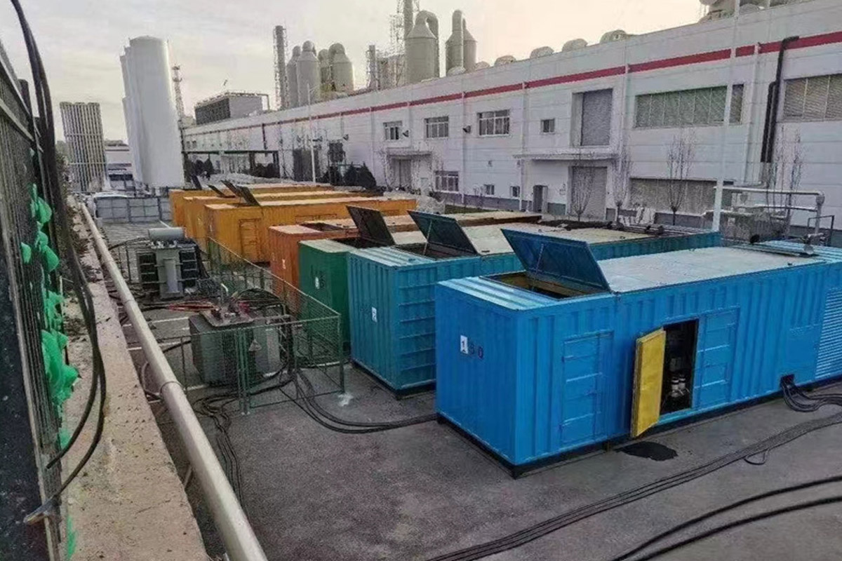 文山发电机租赁施工现场